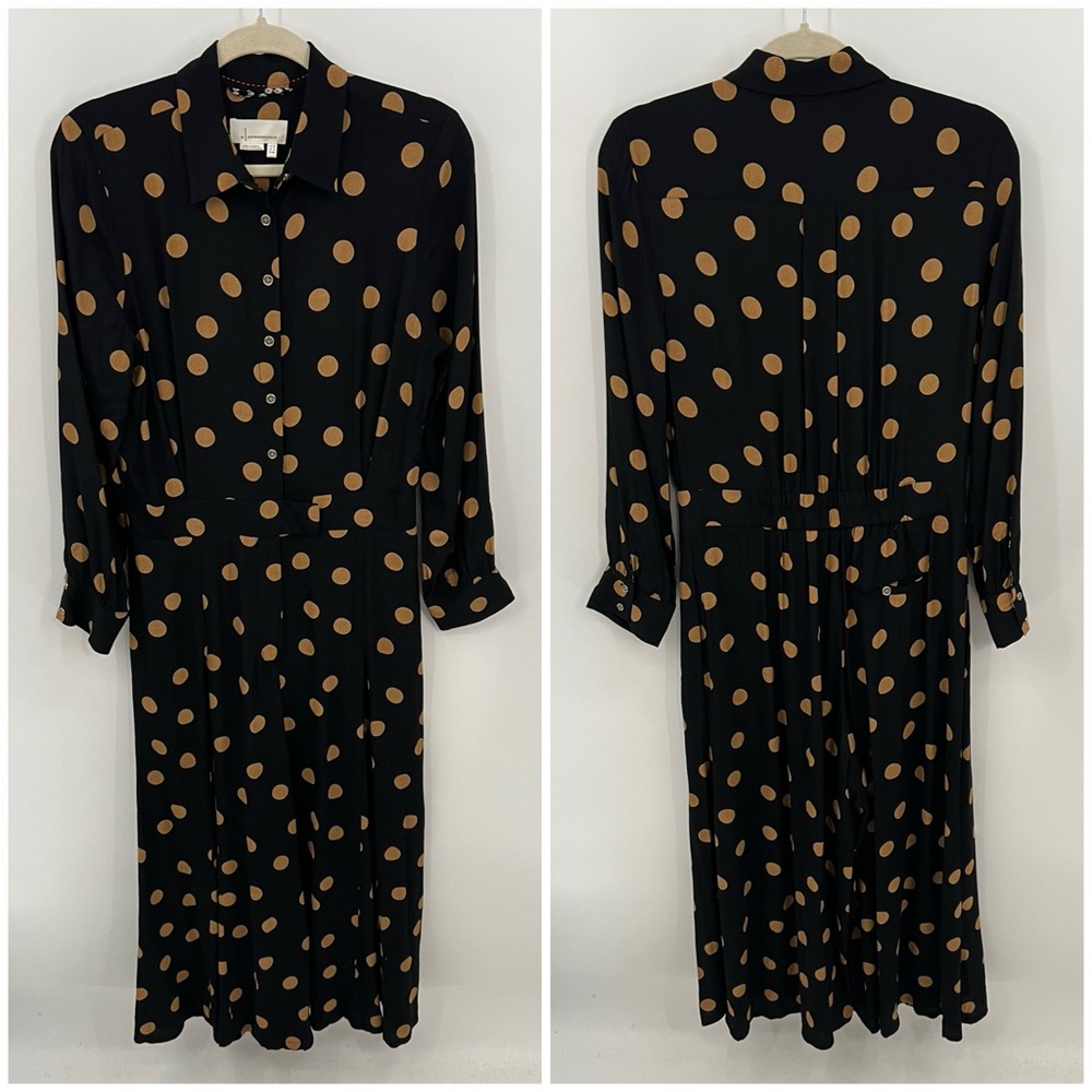 Anthropologie Loveland polkadot wide leg jumpsuit - Picture 3 of 12